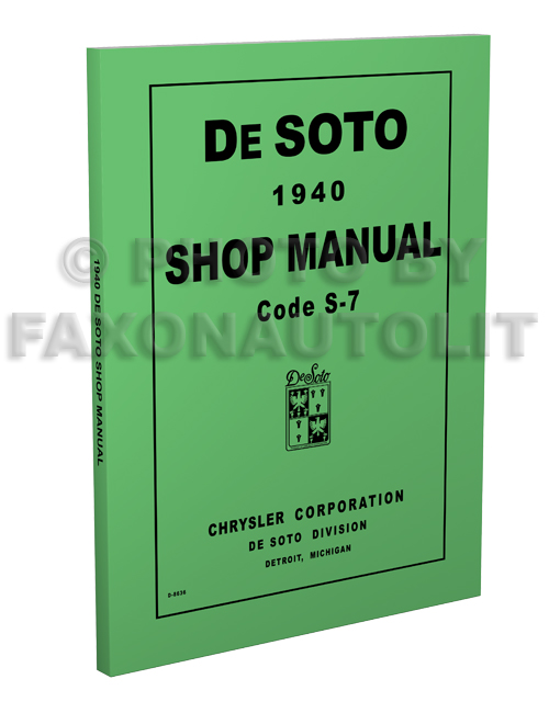 1940 De Soto Shop Manual Reprint
