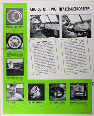 2 different Reprint Accessory Sales Brochures for 1940 Ford Cars 40