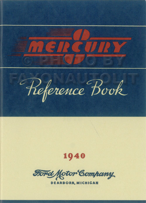 1940 Mercury Owner's Manual Reprint