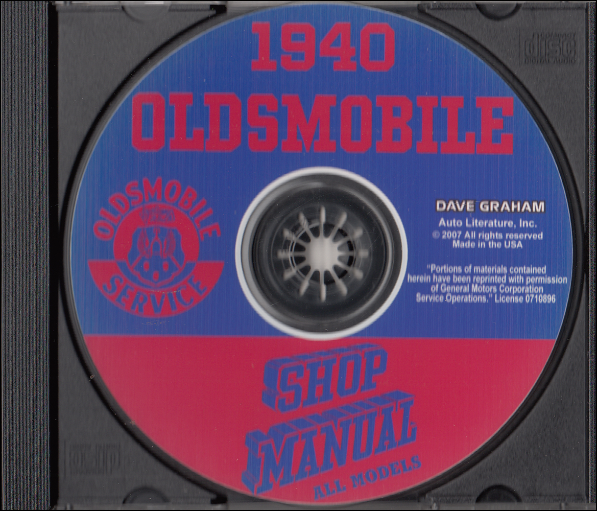 1940 Oldsmobile CD-ROM Shop Manual