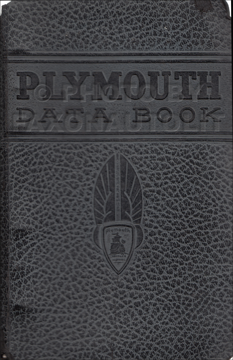 1940 Plymouth Data Book Original