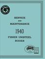 1940 Pontiac only Unisteel Body Repair Shop Manual Reprint