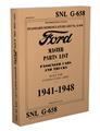 1941-1948 Ford Military Parts Book Reprint Ford Military SNL G-658