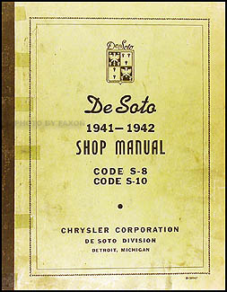1941-1942 De Soto Shop Manual Original 