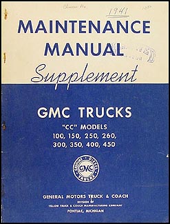 1941-1942 GMC CC100-CC450 Shop Manual Original Supplement 