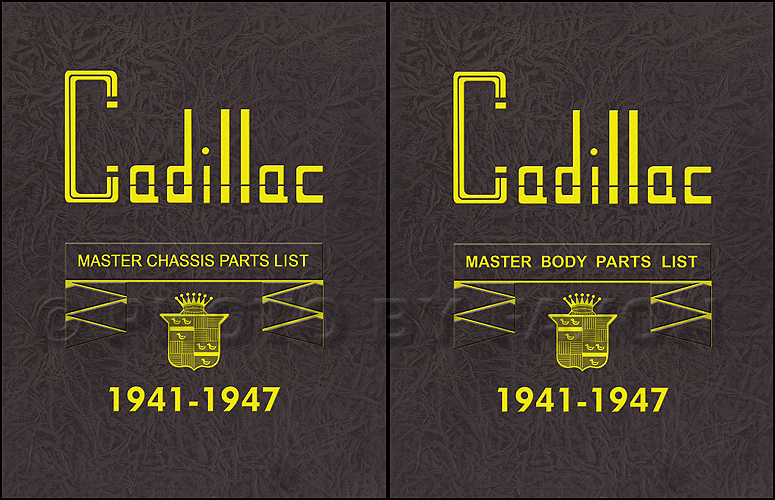 1941-1947 Cadillac Parts Book Reprint 2 Volume Set