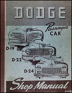 1941-1948 Dodge Car Shop Manual Original 