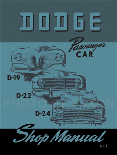 1941-1948 Dodge Car Shop Manual Reprint