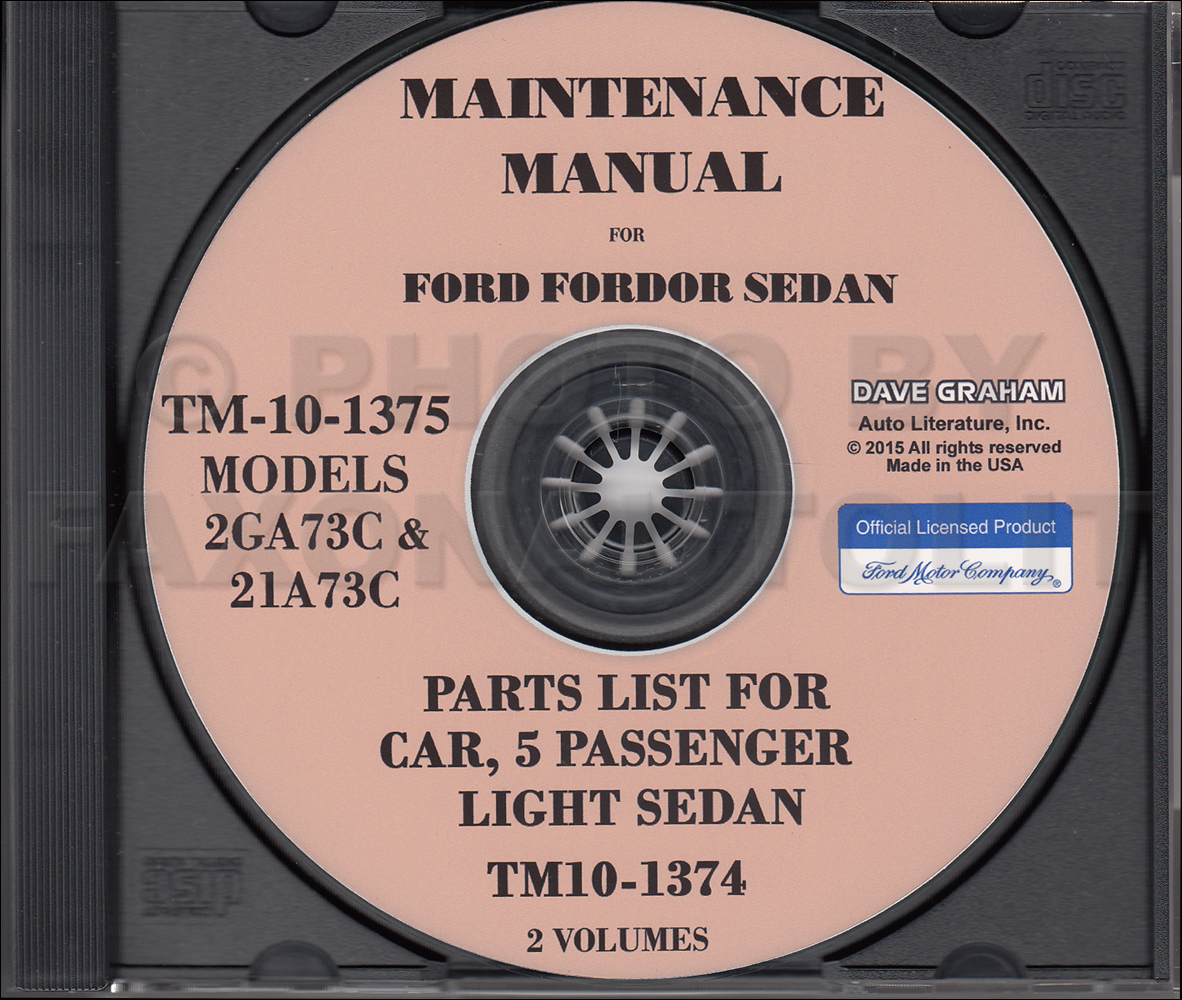 1941-1948 Ford Shop Manual and Parts Catalog CD-ROM