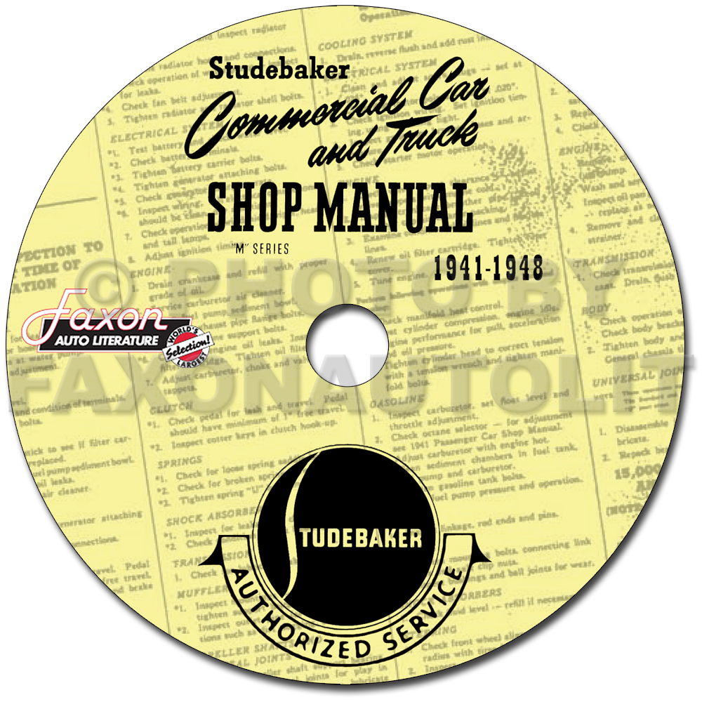 1941-1948 Studebaker Pickup Truck Shop Manual Reprint