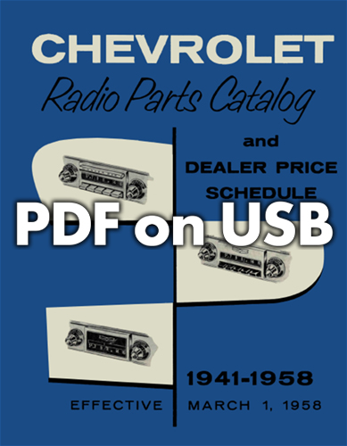 1950-1973 Chevrolet Car & Truck Radio Service Manual on USB