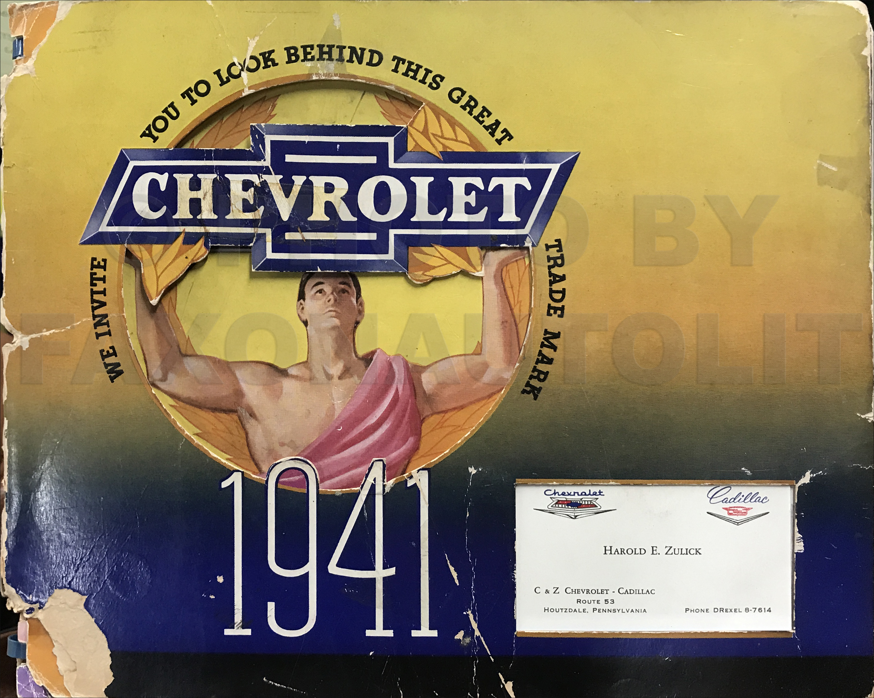 1941 Chevrolet Car Dealer Album Original