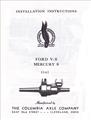 1941 Ford Lincoln Mercury Columbia Overdrive Axle Installation Manual Reprint