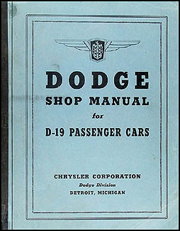 1941 Dodge Car Shop Manual Original 