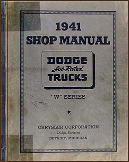 1941 Dodge Truck Shop Manual Original 