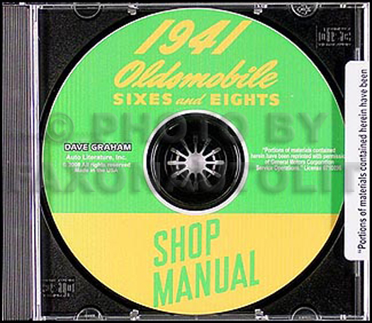 1941 Oldsmobile Repair Manual CD-ROM Olds 