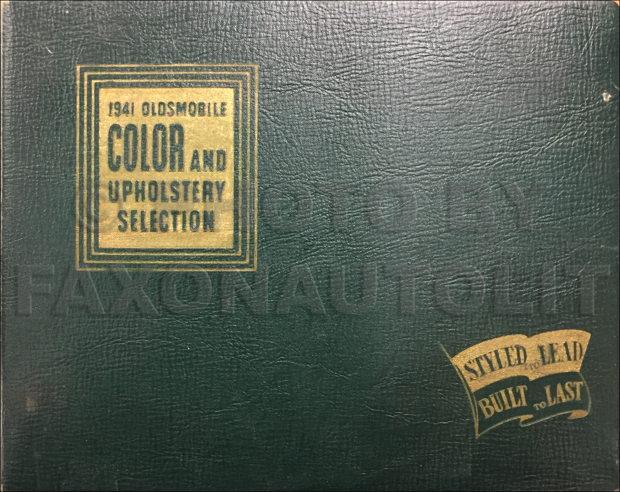 1941 Oldsmobile Color & Upholstery Dealer Album Original