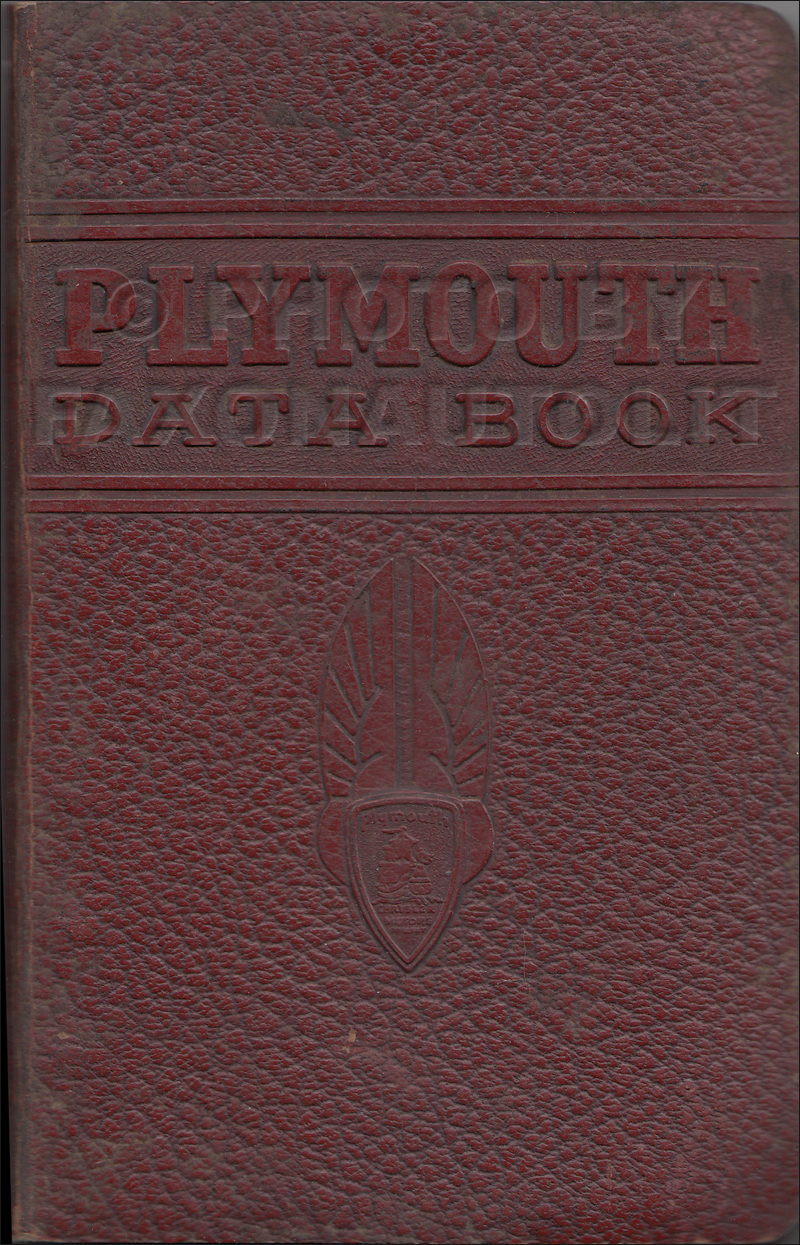 1941 Plymouth Data Book Original