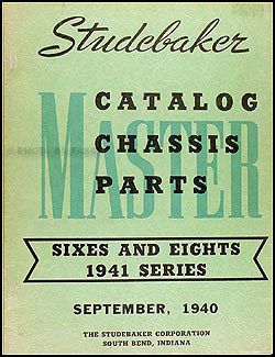 1941 Studebaker Car Original Chassis Parts Book
