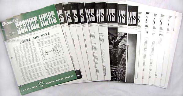 1942-1945 Chevrolet Service News (15 issues) reprint