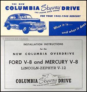 1942-1948 Mercury Columbia Axle 5 manual set Reprint