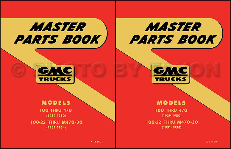 1942-1954 GMC 100-470 Parts Book Reprint 2 Volume Set