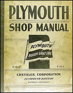 1942 Plymouth Shop Manual Original 