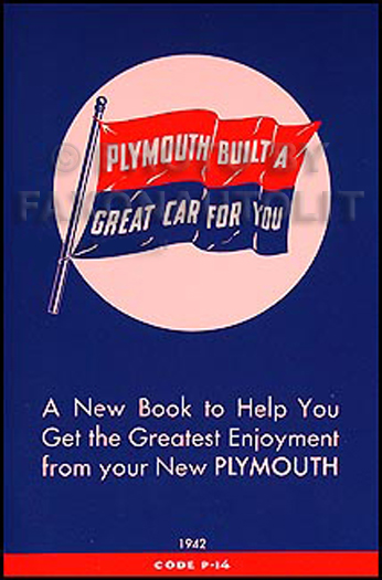 1942 Plymouth Owners Manual Reprint