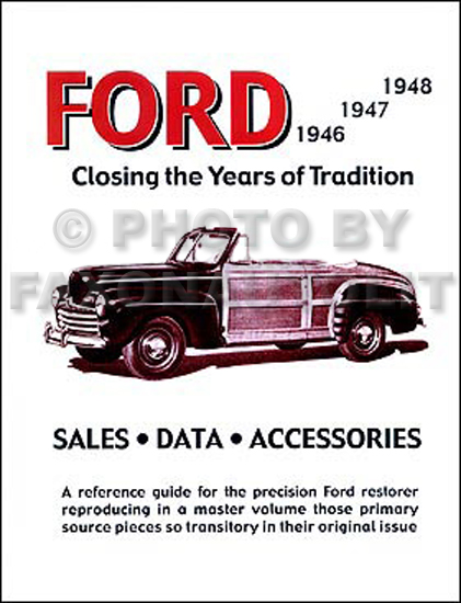 1946-1948 Ford Car Accessories & Specifications Manual Reprint