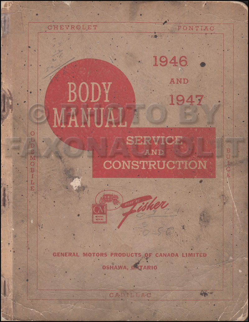 1946-1948 Fisher Body Repair Shop Manual Original CANADIAN