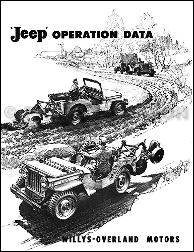 1946-1949 Jeep CJ 2A Operation Data Manual showing CJ2A accessories