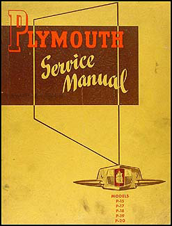 1946-1950 Plymouth Shop Manual Original 
