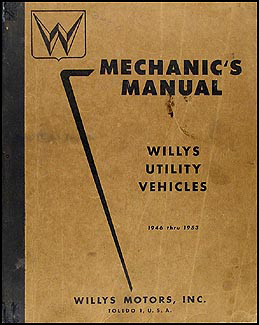1946-1953 Willys Repair Manual Original - Jeepster, CJ, Truck, Wagon