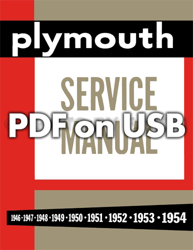 1946-1954 Plymouth Shop Manual on CD-ROM