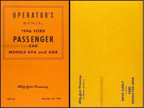1946 Ford Car Owner's Manual Reprint