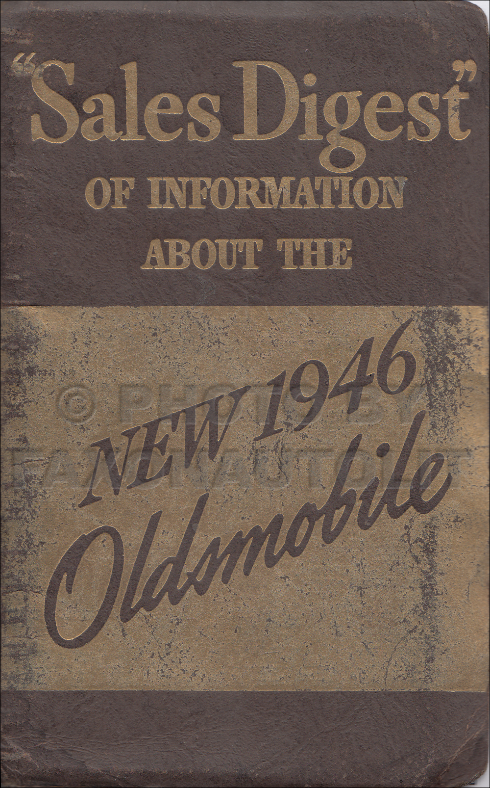 1946 Oldsmobile Data Book Original