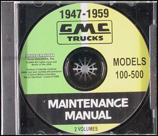 1947-1959 GMC Pickup Trucks 100-500 CD Shop Manual