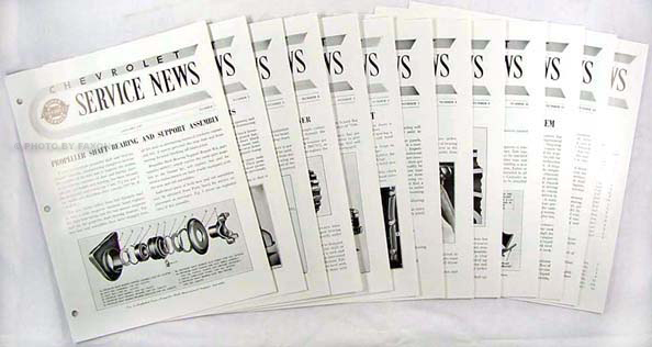 1947 Chevrolet Car & Truck Service News Reprint (set of 12 issues)