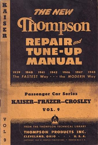 1947 Crosley and Kaiser Thompson Car Repair and Tune-Up Manual Original