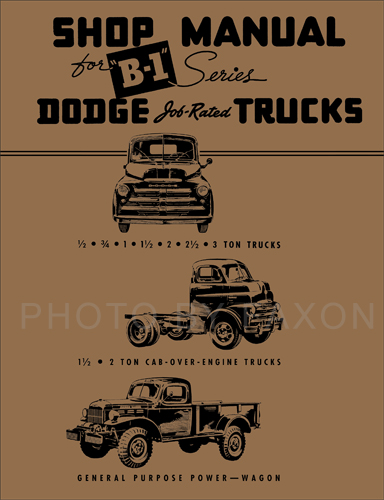 1948-1949 Dodge Pickup & Truck Shop Manual Reprint B-1 48-49
