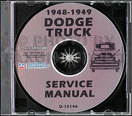 1948-1949 Dodge Pickup & Truck CD-ROM Shop Manual B-1 series 