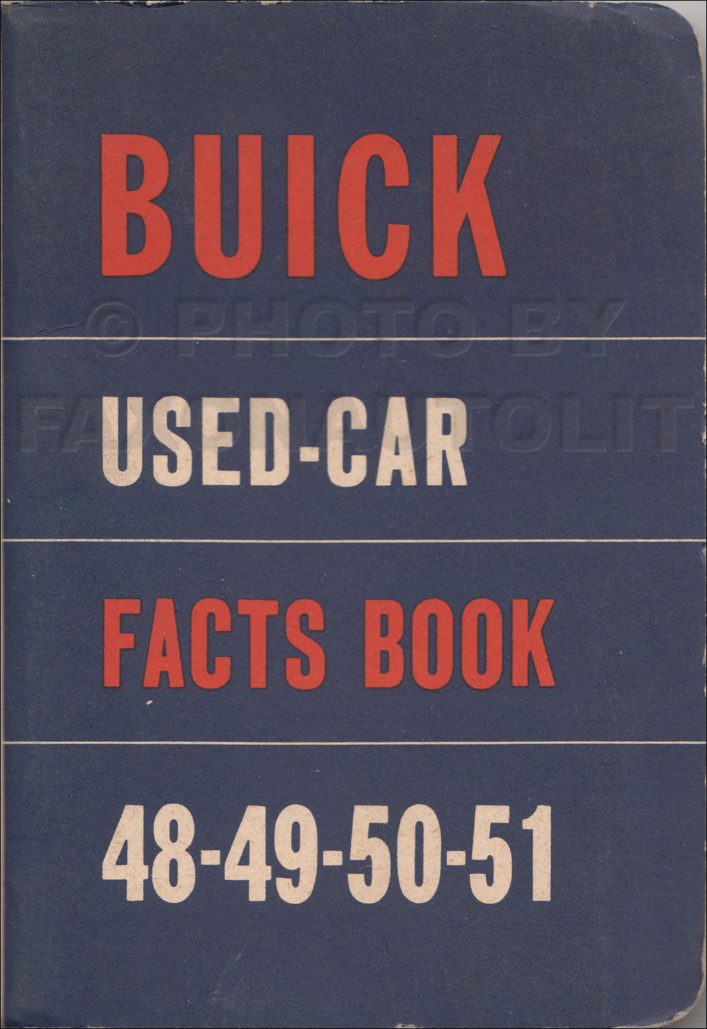 1948-1951 Buick Used Car Facts Book Original