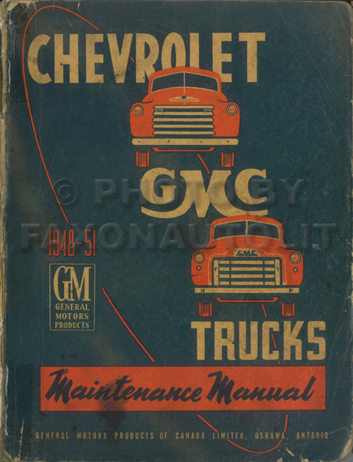 1948-1950 Chevy Truck & GMC CANADIAN Shop Manual Supplement Original