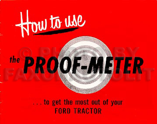 1948-1952 Ford 8N Tractor & Proof-Meter Reprint Owner's Manual Set