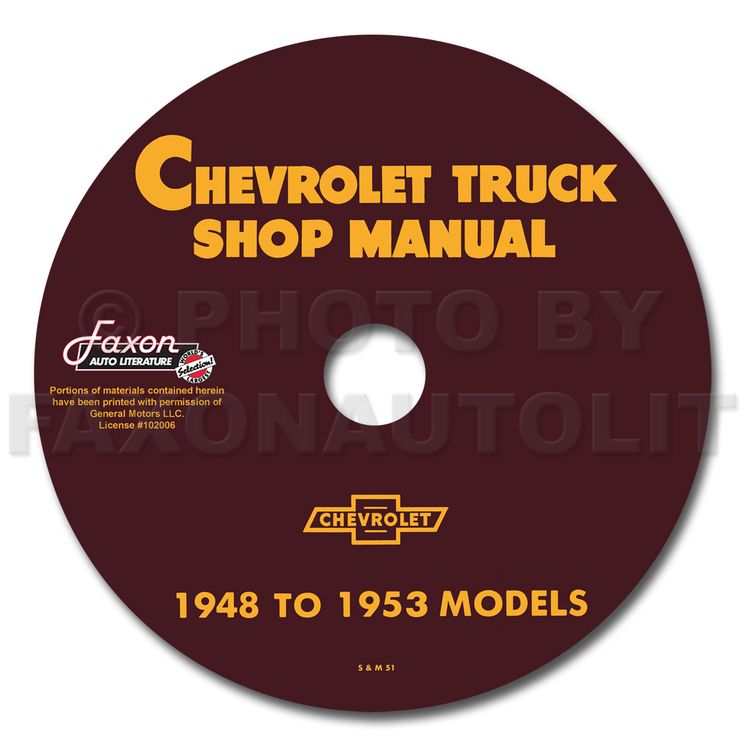 1948-1953 Chevy Pickup and Truck CD-ROM Shop Manual