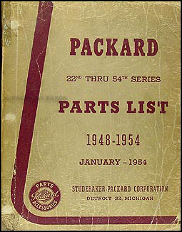 1948-1954 Packard Master Parts Book Original with illustrations