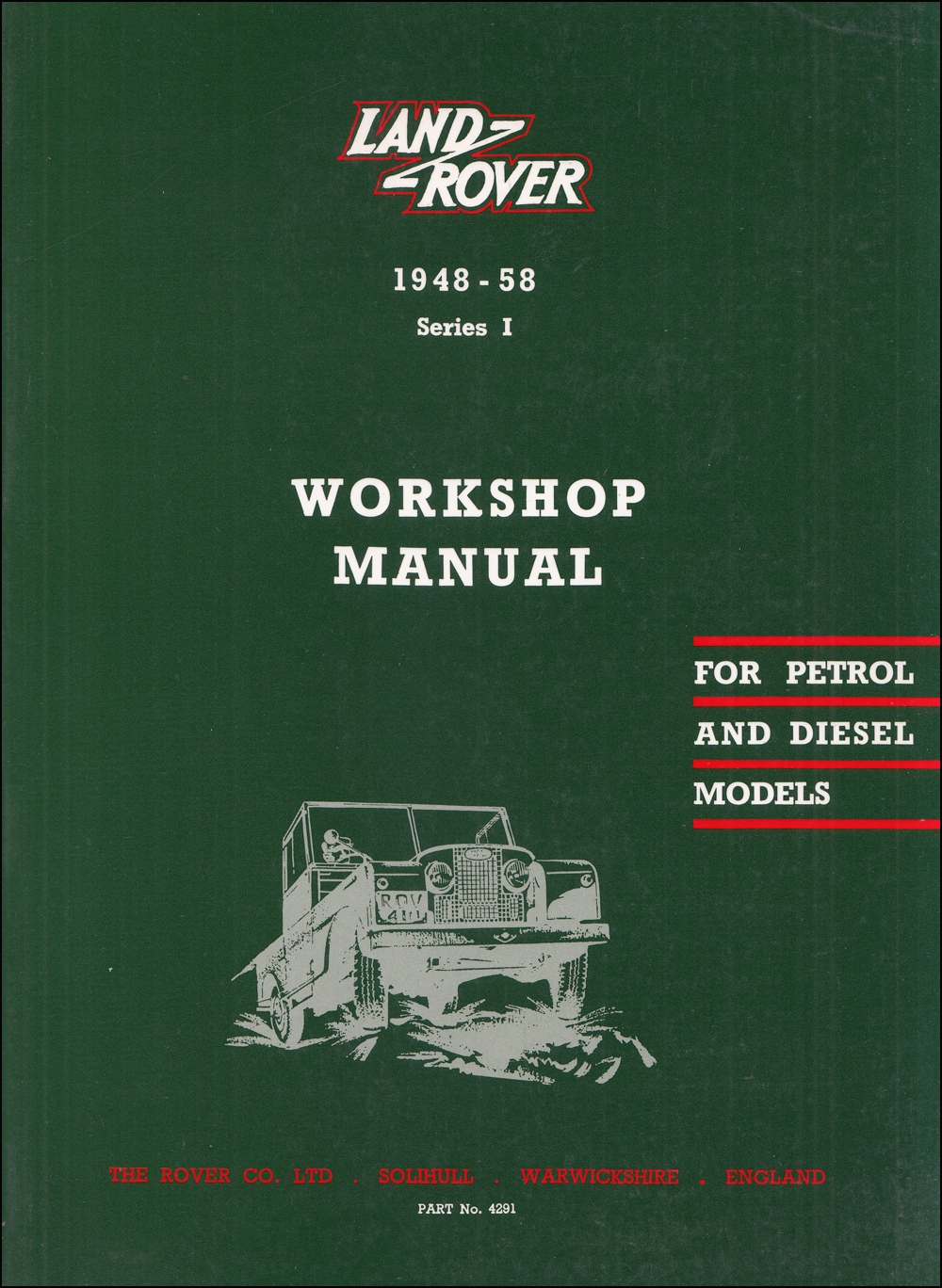 1948-1958 Land Rover Series I Repair Manual Reprint