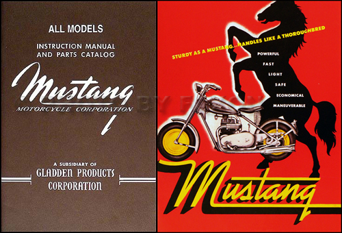 1948-1961 Mustang Motorcycle Manual and Brochure Reprint Set