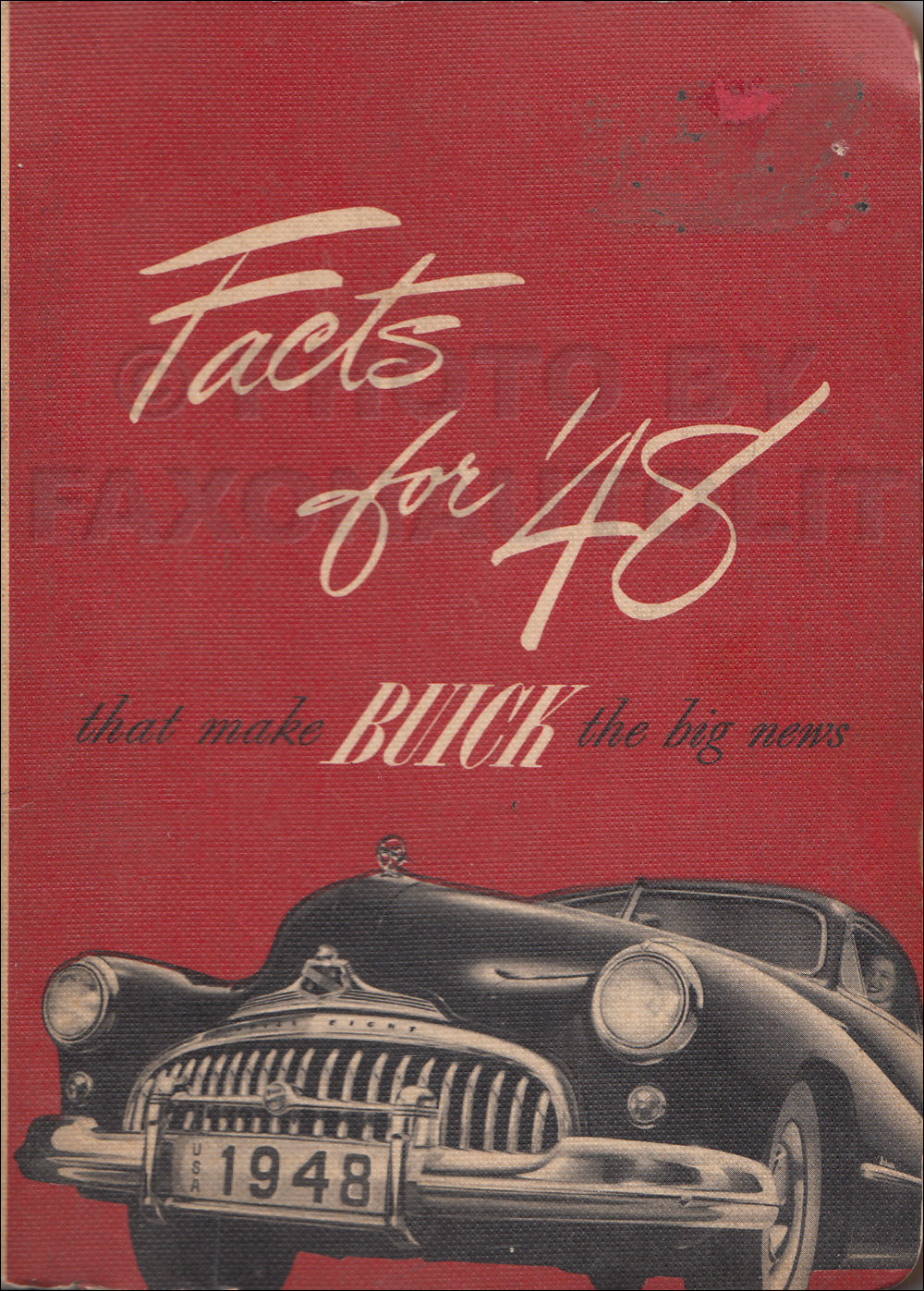 1948 Buick Facts Book Original