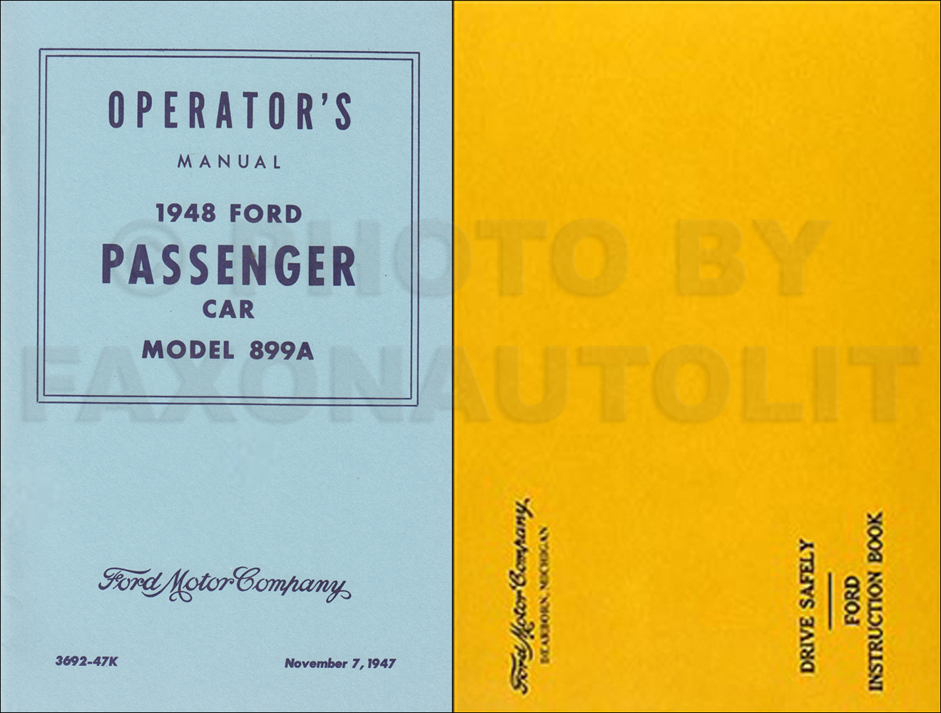 1948 Ford Car Owner's Manual Reprint